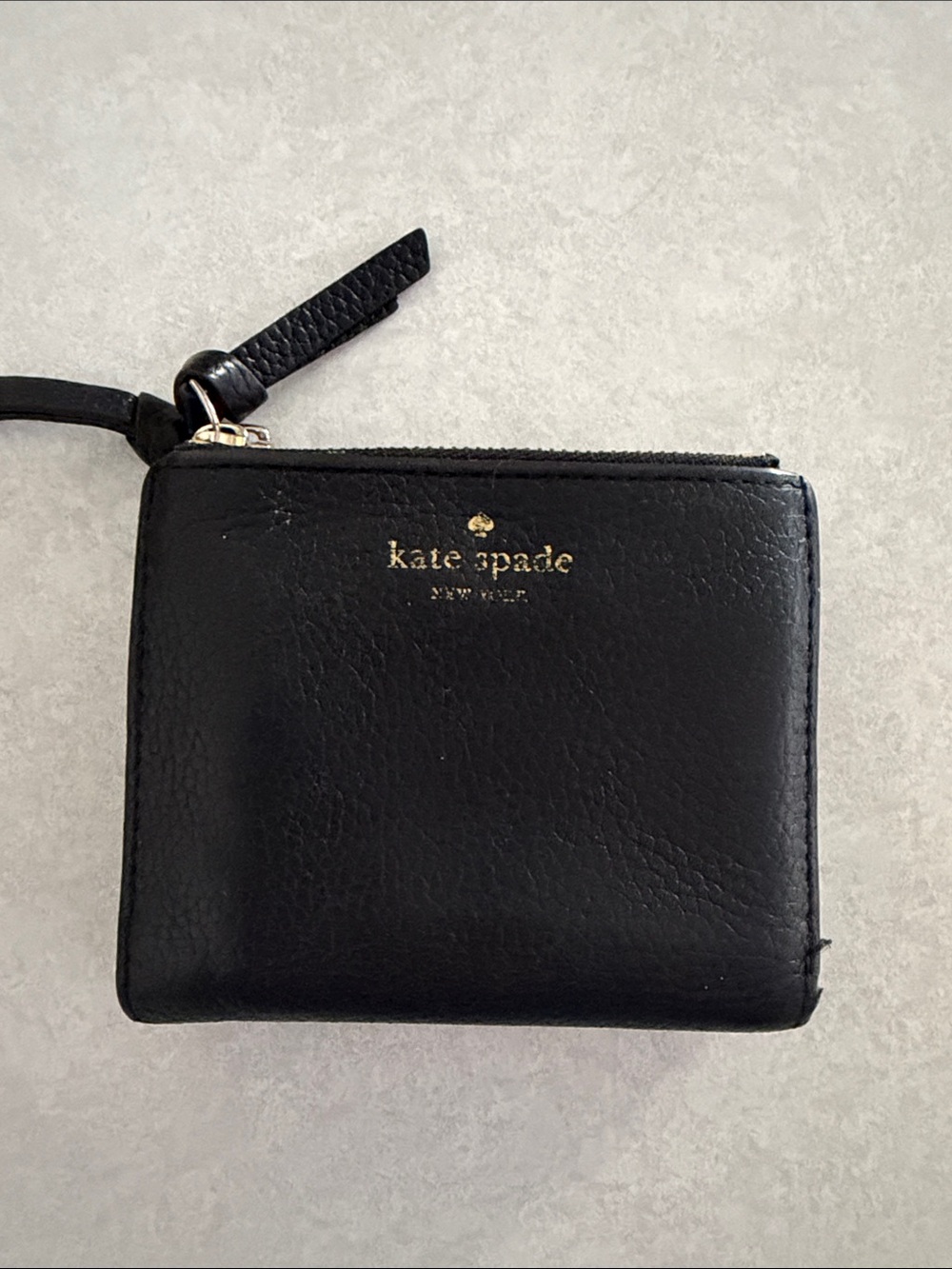 kate spade Black Leather Compact Wallet